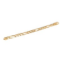 Vintage ACCO Italian 13K Yellow Gold 9.25" Figaro Link Bracelet (57.8g)