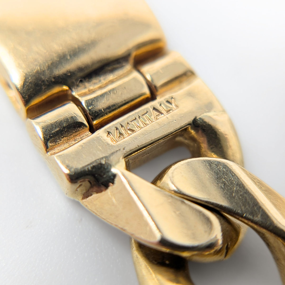 Vintage ACCO Italian 13K Yellow Gold 9.25" Figaro Link Bracelet (57.8g)