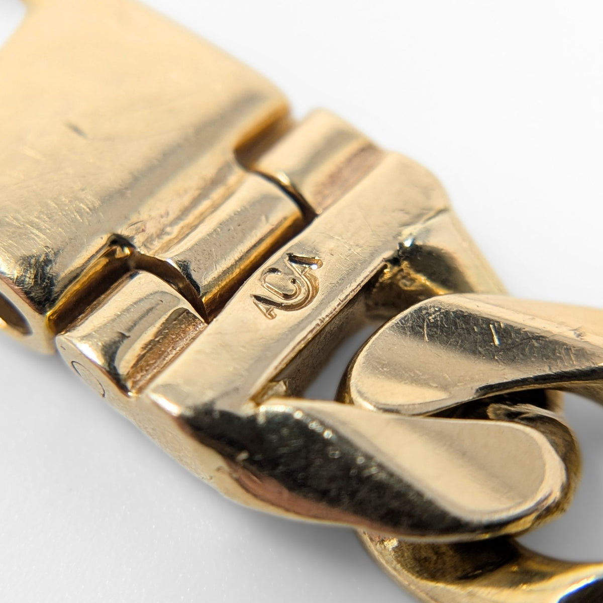 Vintage ACCO Italian 13K Yellow Gold 9.25" Figaro Link Bracelet (57.8g)
