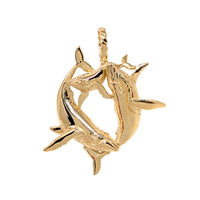Vintage 1988 Michael Anthony 13K Yellow Gold Humpback Whale Pendant, 8.5g