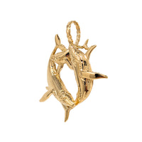 Vintage 1988 Michael Anthony 13K Yellow Gold Humpback Whale Pendant, 8.5g