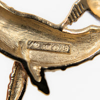 Vintage 1988 Michael Anthony 13K Yellow Gold Humpback Whale Pendant, 8.5g