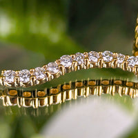 Vintage 18K Gold Herringbone Chevron Diamond Necklace 1.84tcw, 16"