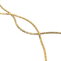 Vintage 18K Gold Herringbone Chevron Diamond Necklace 1.84tcw, 16"