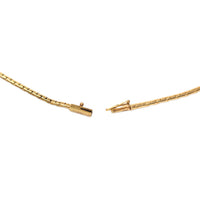 Vintage 18K Gold Herringbone Chevron Diamond Necklace 1.84tcw, 16"