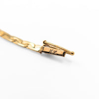 Vintage 18K Gold Herringbone Chevron Diamond Necklace 1.84tcw, 16"