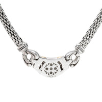 Pangborn Design Sterling Silver/14K Gold 0.32ctw Diamond Mesh Necklace, 18.25"