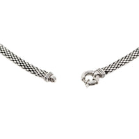 Pangborn Design Sterling Silver/14K Gold 0.32ctw Diamond Mesh Necklace, 18.25"