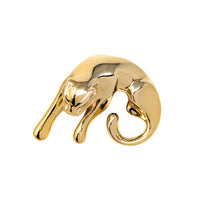 OTC Italy Vintage 14K Gold Panther Jaguar Slide Pendant, 3.6g