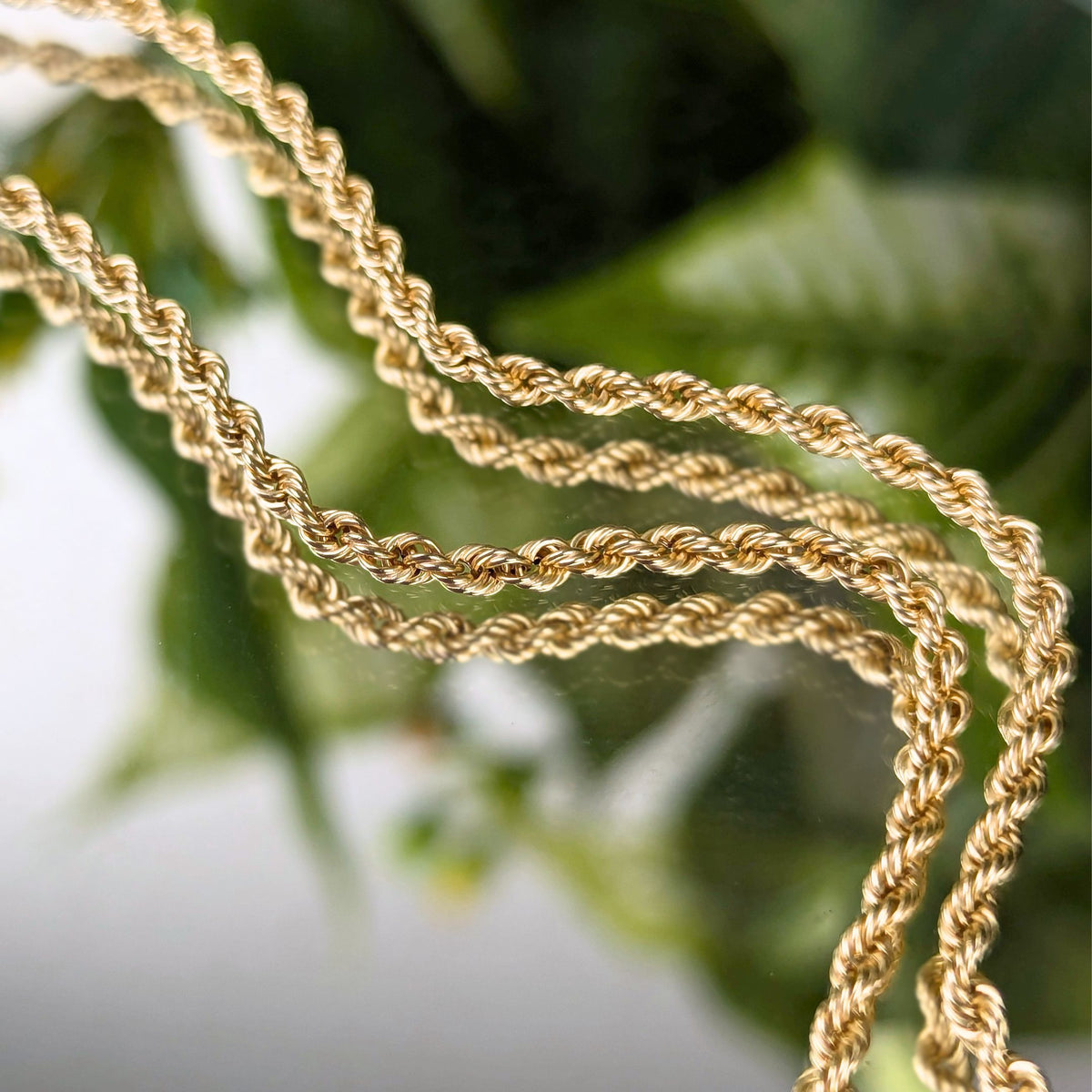10K Yellow Gold Textured Anchor Pendant Necklace, 18", 2.4mm Rope Chain