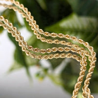 10K Yellow Gold Textured Anchor Pendant Necklace, 18", 2.4mm Rope Chain