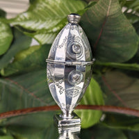 Antique Sterling Silver Hovedvandsæg Vinaigrette Egg Scent Box, circa 1830