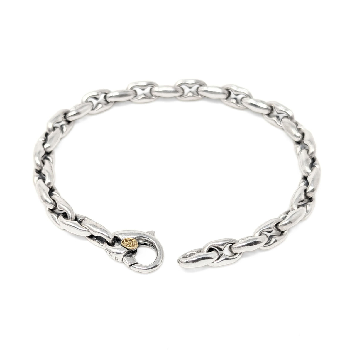 Authentic Scott Kay .925 Sterling/18K Gold Men’s Bolo Link Chain Bracelet