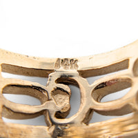 B.A. Ballou 14K Solid Gold Colonial Williamsburg CW Cypher Hoop Earrings