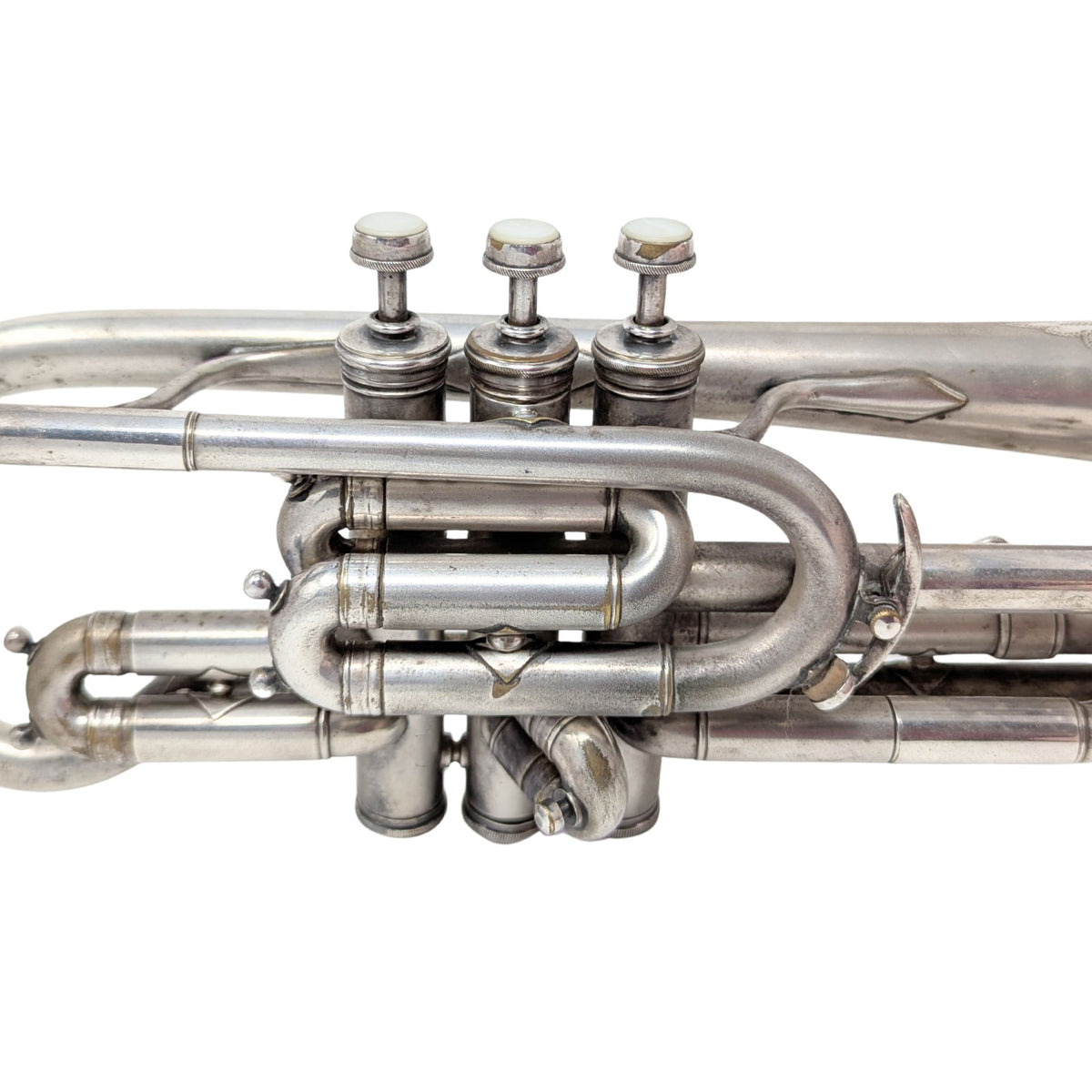 Antique Henri Gautier Virtuoso Cornet 1910s Bohland and Fuchs Silverplate W/ Case
