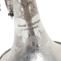 Antique Henri Gautier Virtuoso Cornet 1910s Bohland and Fuchs Silverplate W/ Case
