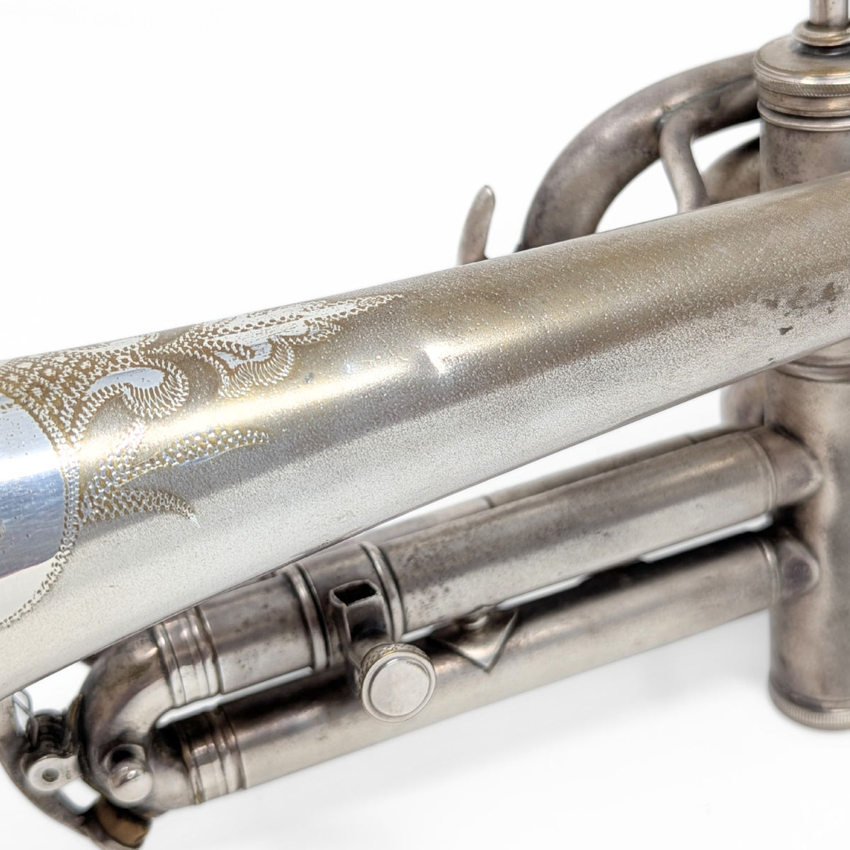 Antique Henri Gautier Virtuoso Cornet 1910s Bohland and Fuchs Silverplate W/ Case