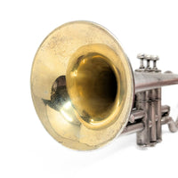 Antique Henri Gautier Virtuoso Cornet 1910s Bohland and Fuchs Silverplate W/ Case