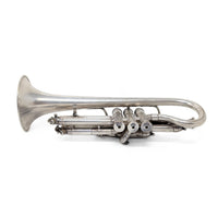Antique Henri Gautier Virtuoso Cornet 1910s Bohland and Fuchs Silverplate W/ Case
