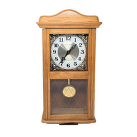 Daniel Dakota Quartz Westminster Chime Oak Wall Clock - MINT - New Movement