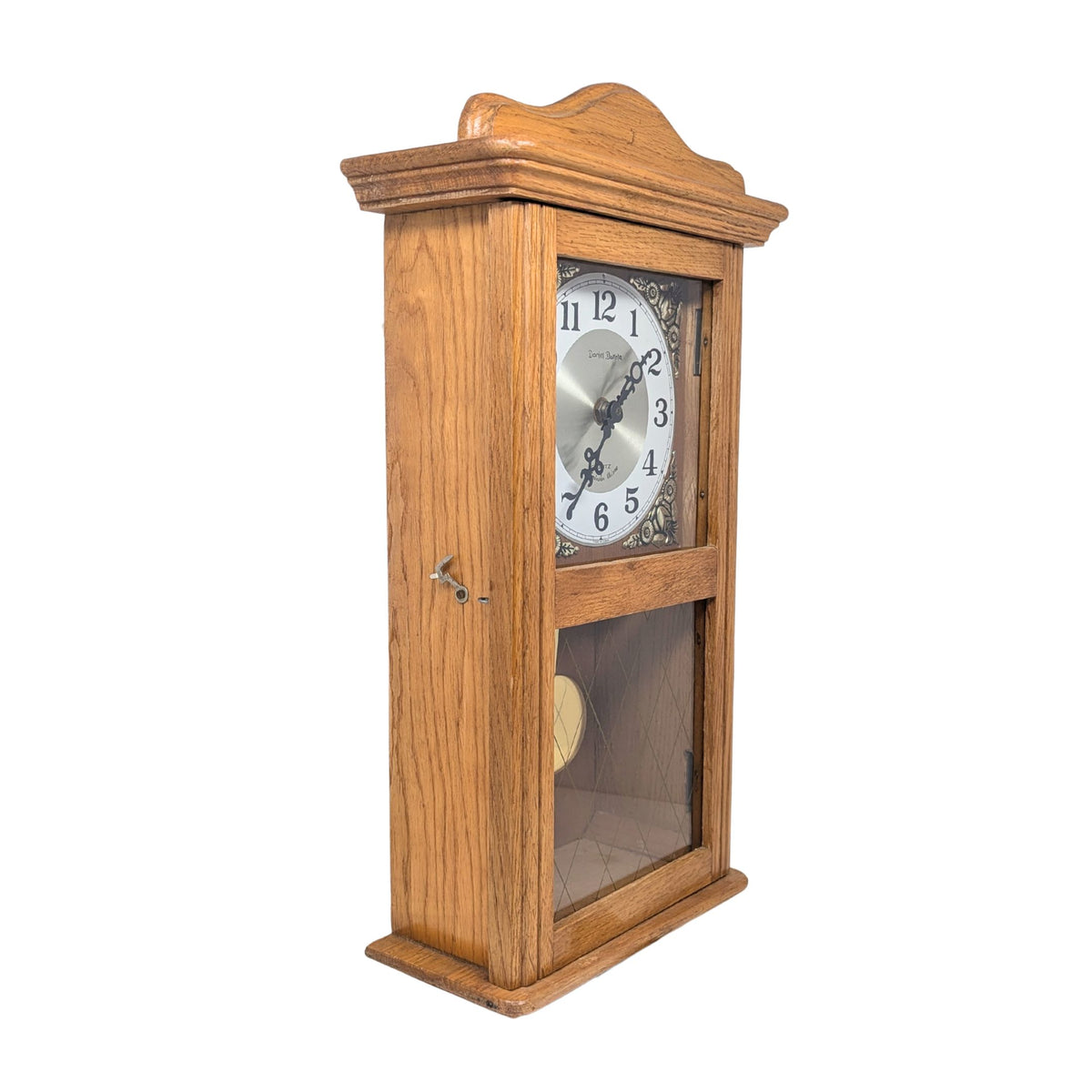 Daniel Dakota Quartz Westminster Chime Oak Wall Clock - MINT - New Movement