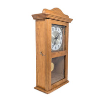 Daniel Dakota Quartz Westminster Chime Oak Wall Clock - MINT - New Movement
