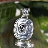David Yurman Albion .925 Silver & 14K Gold Mabe Pearl Enhancer Pendant, 14mm