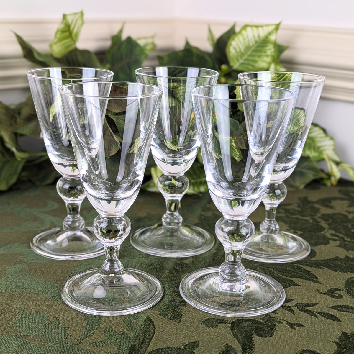 Vintage Royal Leerdam Colonial Williamsburg "Baluster" Wine Goblets (Set of 5)