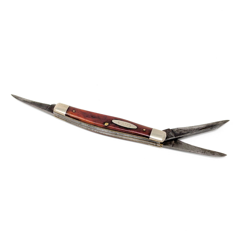 Vintage 1940s Case XX 6332 Red Bone Stockman with Special Tool Blade Variant