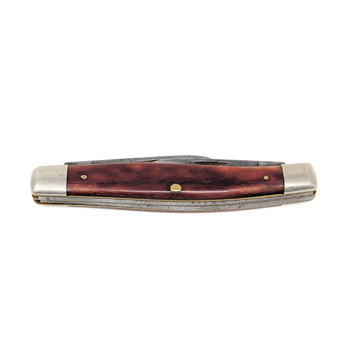 Vintage 1940s Case XX 6332 Red Bone Stockman with Special Tool Blade Variant