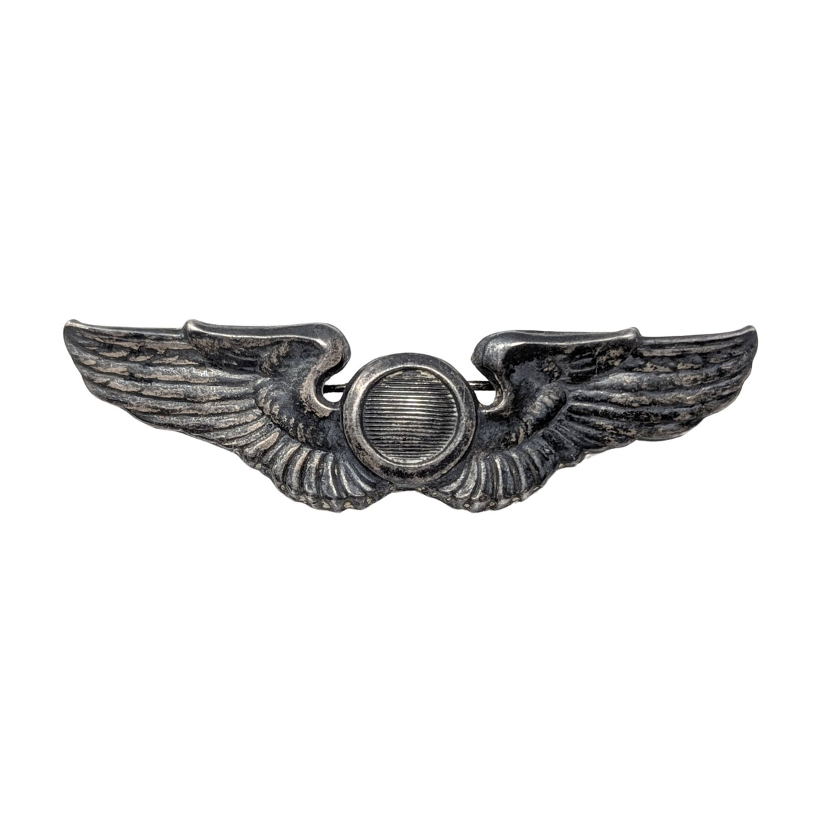 WWII US Army Air Forces Sterling Silver Observer Wings, 23g, NS Meyer, 3.17"