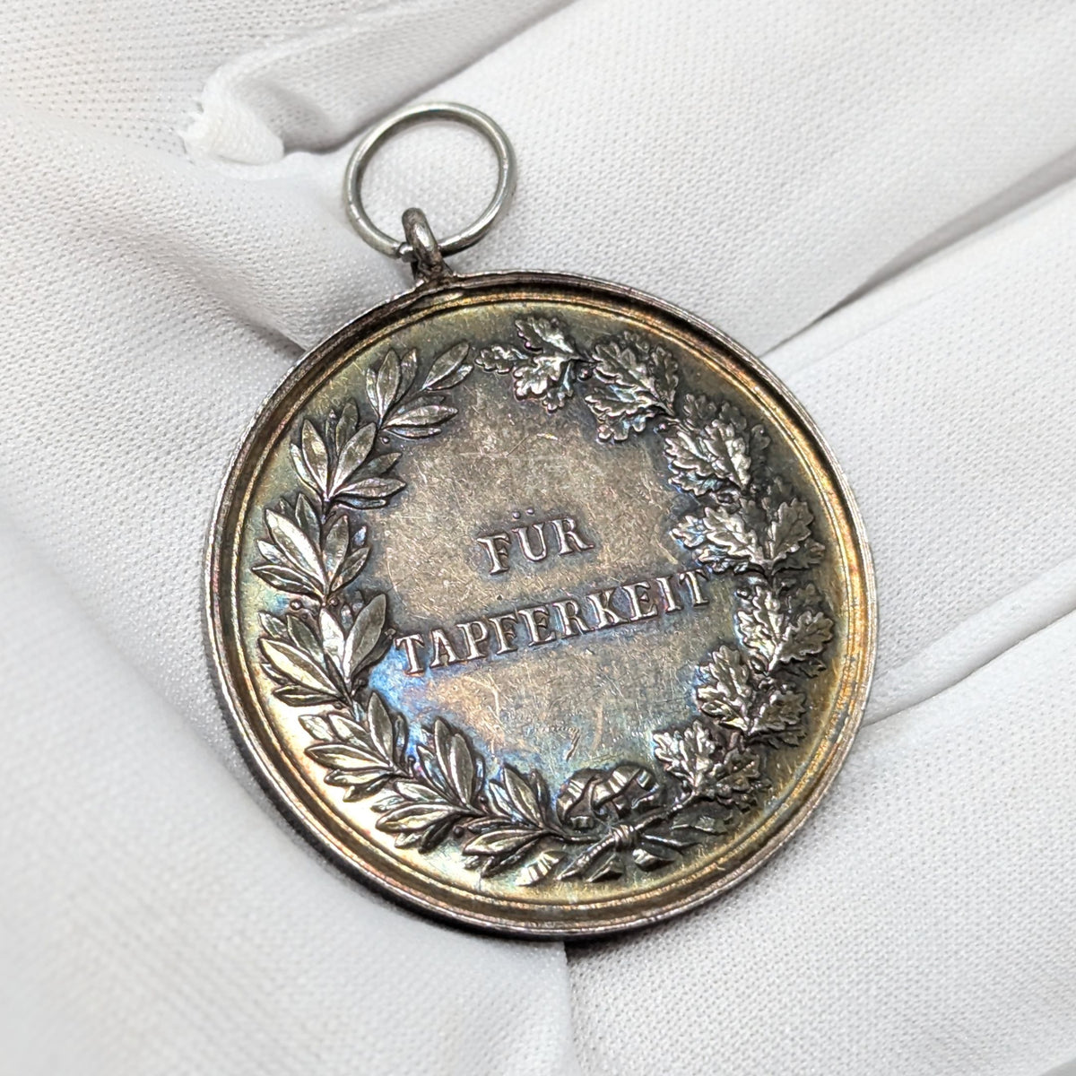 WWI Imperial German Hessen Silver Bravery Medal, Ernst Ludwig Fur Tapferkeit