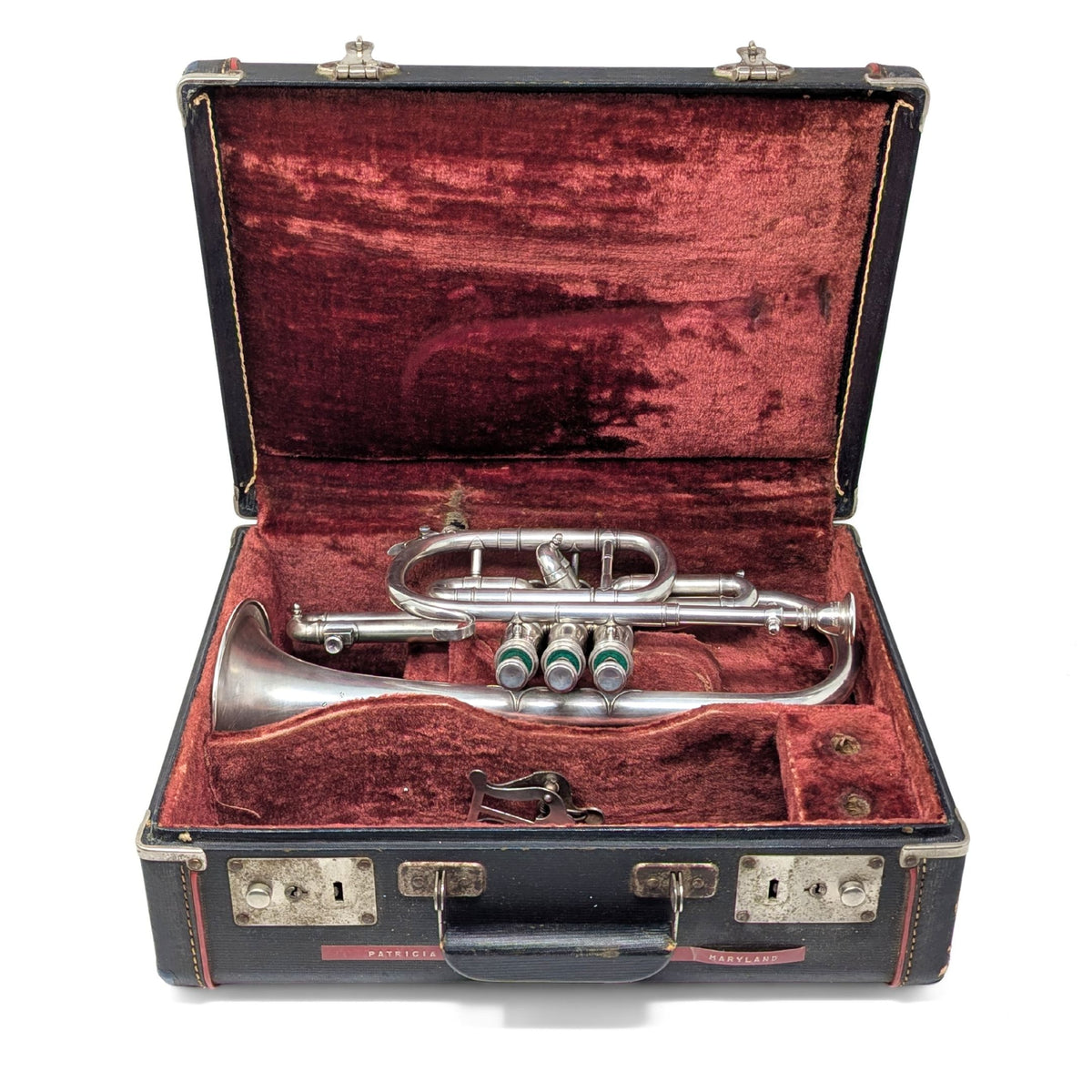 Salvation Army "The Bandmaster" Cornet with Original Case & Tune Books