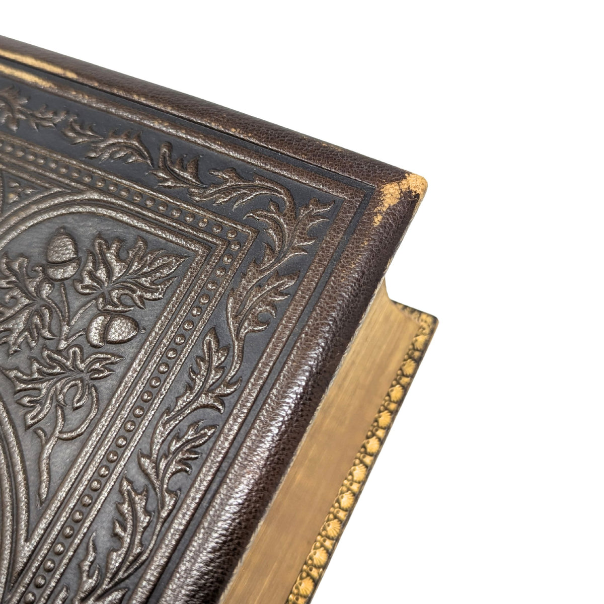 Antique 1863 Works of Lord Byron Leather Bound Suppressed Poems, Gilt Edge