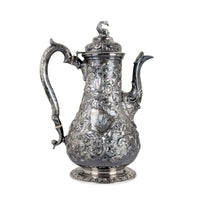 S. Kirk & Son "Repousse" 4pc Sterling Silver Tea/Coffee Service, Figural Dolphin