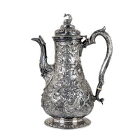 S. Kirk & Son "Repousse" 4pc Sterling Silver Tea/Coffee Service, Figural Dolphin