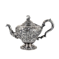 S. Kirk & Son "Repousse" 4pc Sterling Silver Tea/Coffee Service, Figural Dolphin