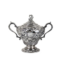 S. Kirk & Son "Repousse" 4pc Sterling Silver Tea/Coffee Service, Figural Dolphin