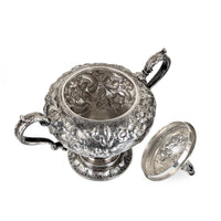 S. Kirk & Son "Repousse" 4pc Sterling Silver Tea/Coffee Service, Figural Dolphin