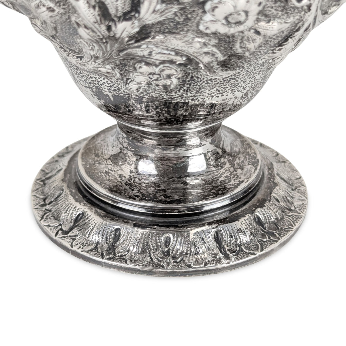 S. Kirk & Son "Repousse" 4pc Sterling Silver Tea/Coffee Service, Figural Dolphin
