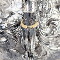 S. Kirk & Son "Repousse" 4pc Sterling Silver Tea/Coffee Service, Figural Dolphin
