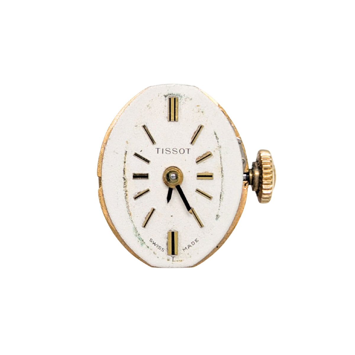 1969 Tissot 712 Ladies Watch Movement - Running 17J (Dial, Hands, Crown)