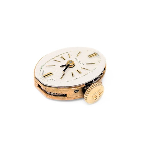 1969 Tissot 712 Ladies Watch Movement - Running 17J (Dial, Hands, Crown)