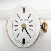 1969 Tissot 712 Ladies Watch Movement - Running 17J (Dial, Hands, Crown)