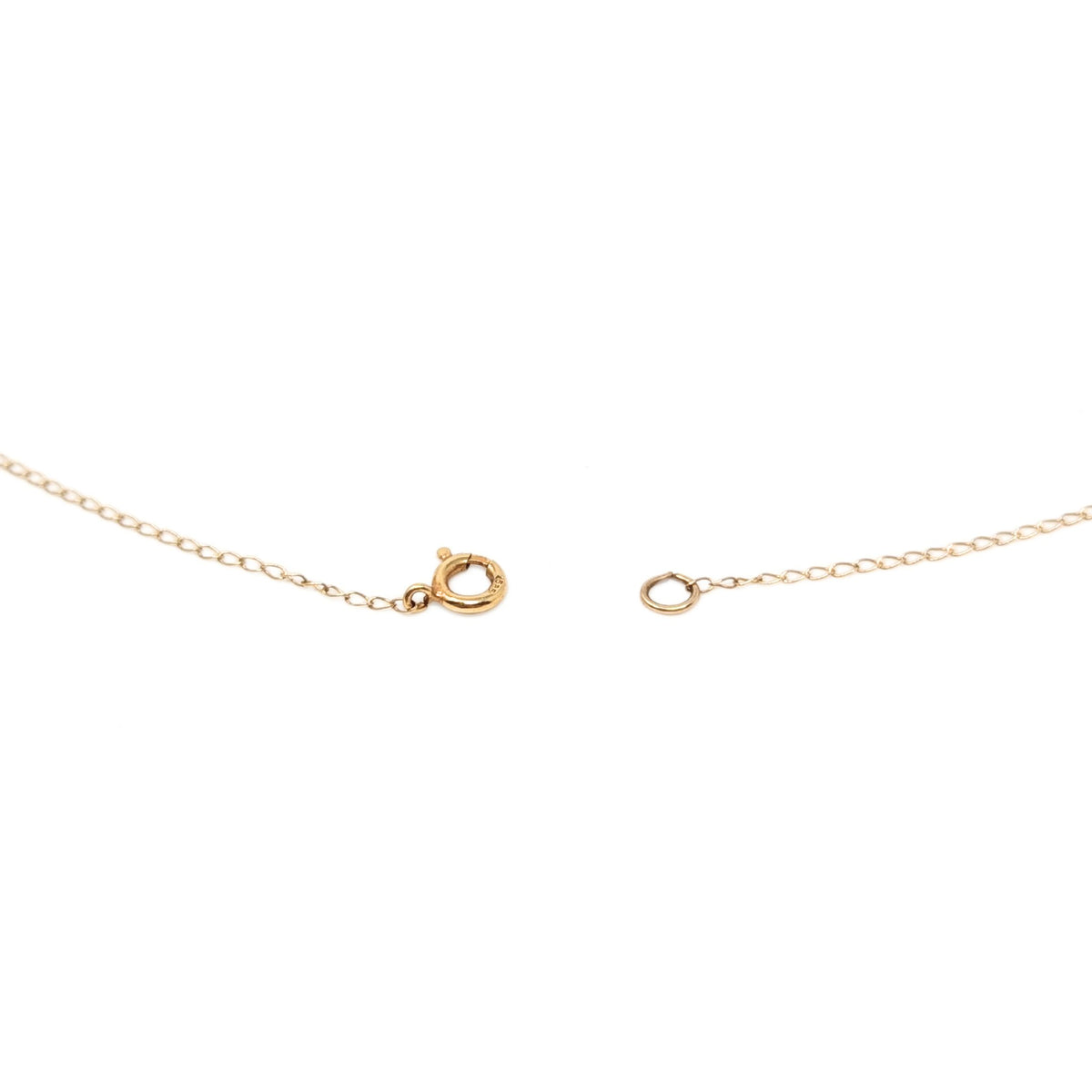 Dainty 14K Gold, 7-Pearl Fixed Smile Station Necklace, 17.25"