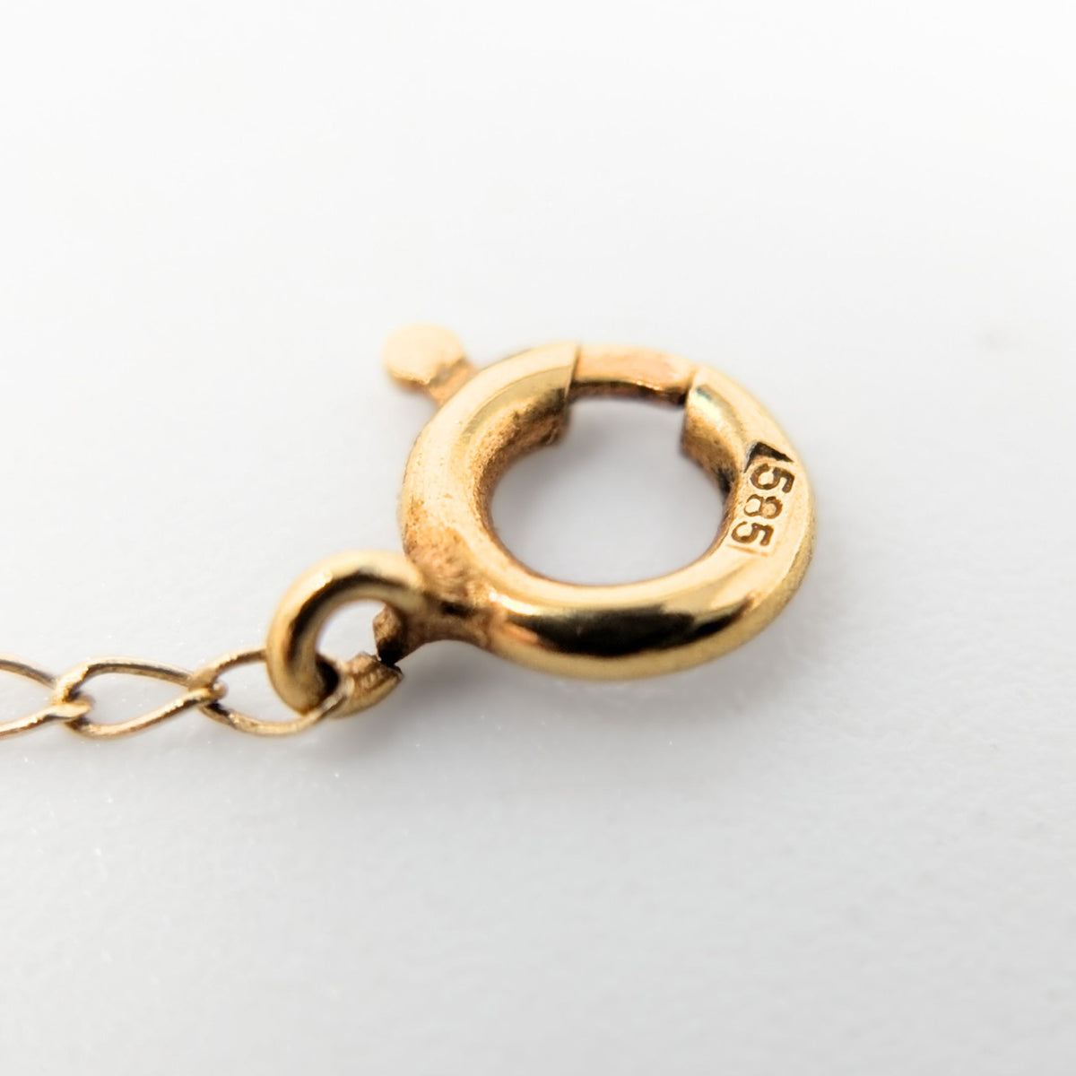 Dainty 14K Gold, 7-Pearl Fixed Smile Station Necklace, 17.25"