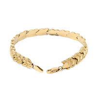 Vintage Oro America 14K Yellow Gold Chevron Link  7 1/8" Bracelet, Italy
