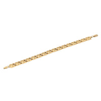 Vintage Oro America 14K Yellow Gold Chevron Link  7 1/8" Bracelet, Italy