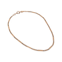 Antique Rose Gold Filled Double Albert Watch Chain Necklace, 17.75"