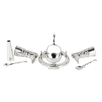 Edwardian 1905 Mappin & Webb Sterling Equine/Horse Jockey Horseshoe Cruet Set